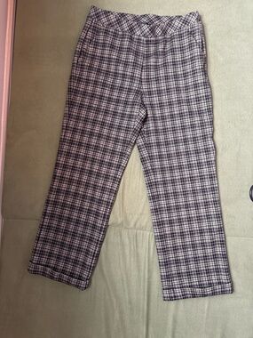 Bylyse Spenard Black and cream Plaid Pants Petite Small